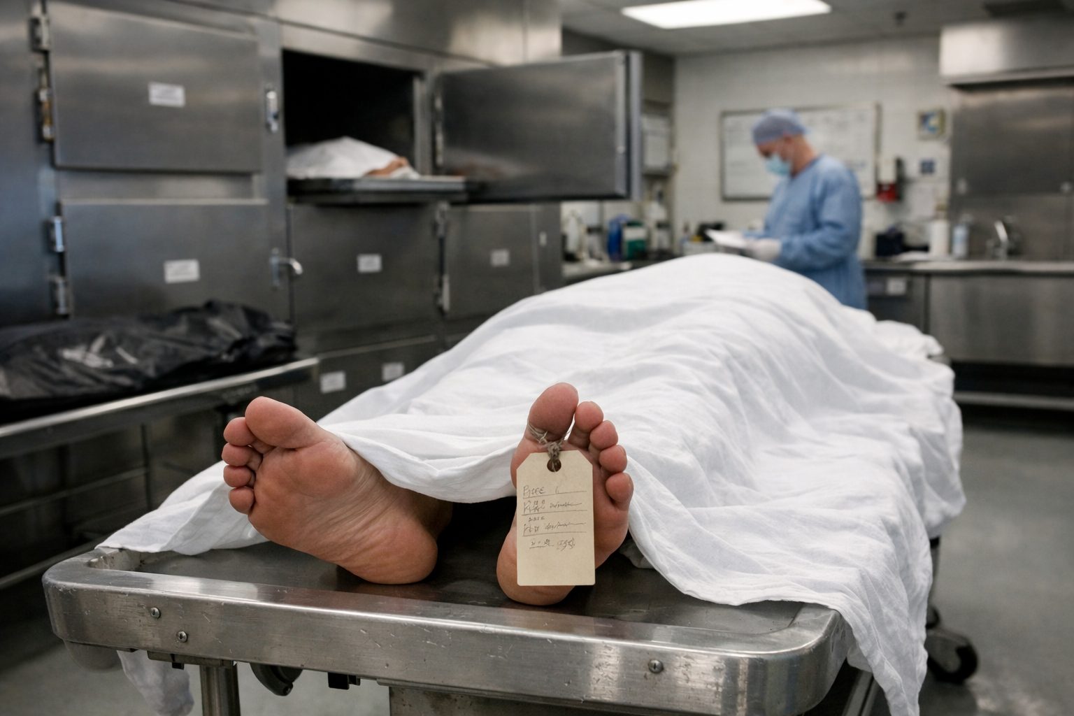 Salle mortuaire d’un hôpital illustrant la prise en charge du défunt après un décès dans un cadre médical sécurisé