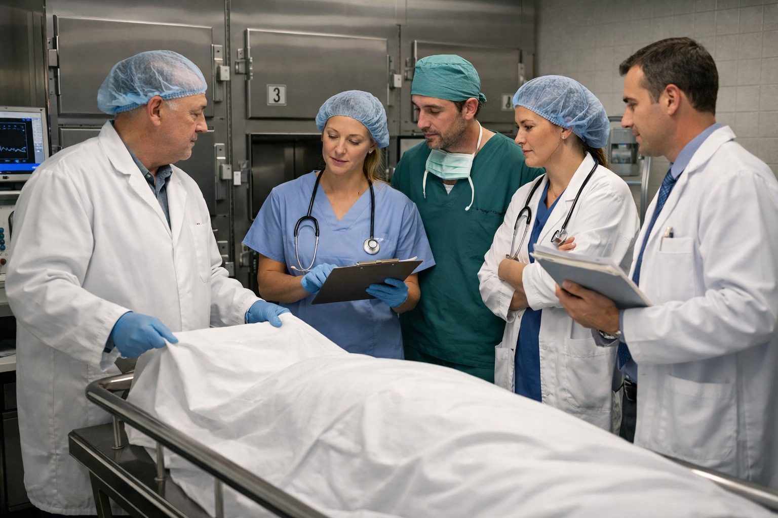 Coopération entre la chambre mortuaire et les services de l’hôpital lors de la prise en charge d’un défunt