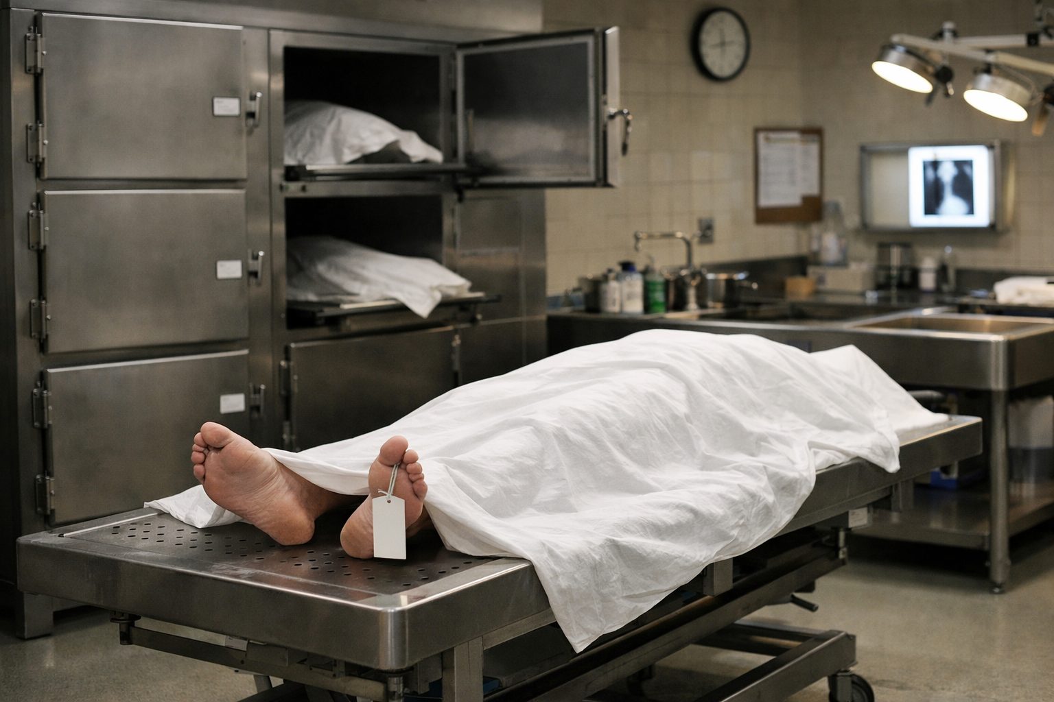 Morgue hospitalière illustrant la conservation temporaire du défunt dans le parcours funéraire