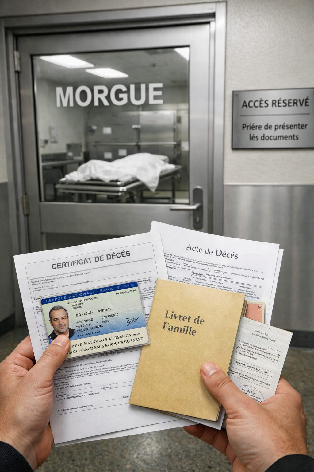 Documents nécessaires pour accéder à la morgue avec pièce d’identité, acte de décès et livret de famille