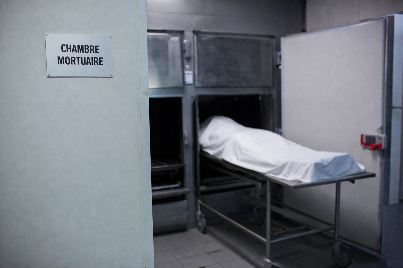 Personnel hospitalier informant une famille sur les frais de chambre mortuaire dans un hôpital