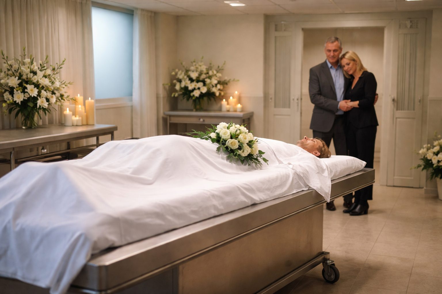 Chambre mortuaire impeccable et parfaitement entretenue offrant un espace digne et apaisant pour les familles en deuil