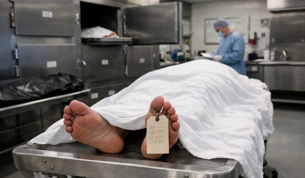 Salle mortuaire d’un hôpital illustrant la prise en charge du défunt après un décès dans un cadre médical sécurisé