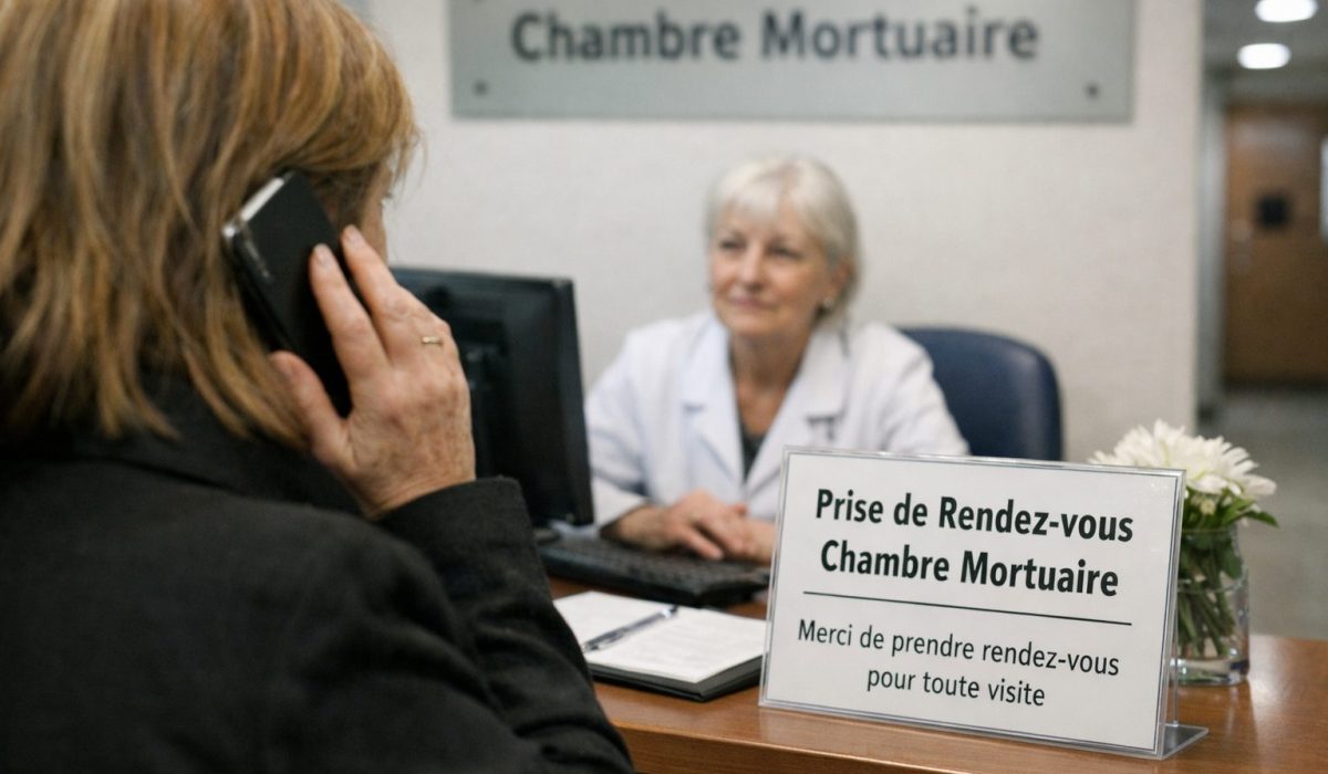 Prise de rendez-vous avec la chambre mortuaire par téléphone dans un établissement de santé