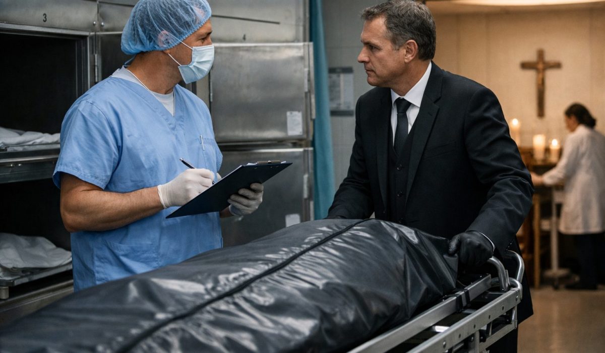 Coopération entre la morgue d’hôpital et la chambre mortuaire lors de la prise en charge d’un défunt