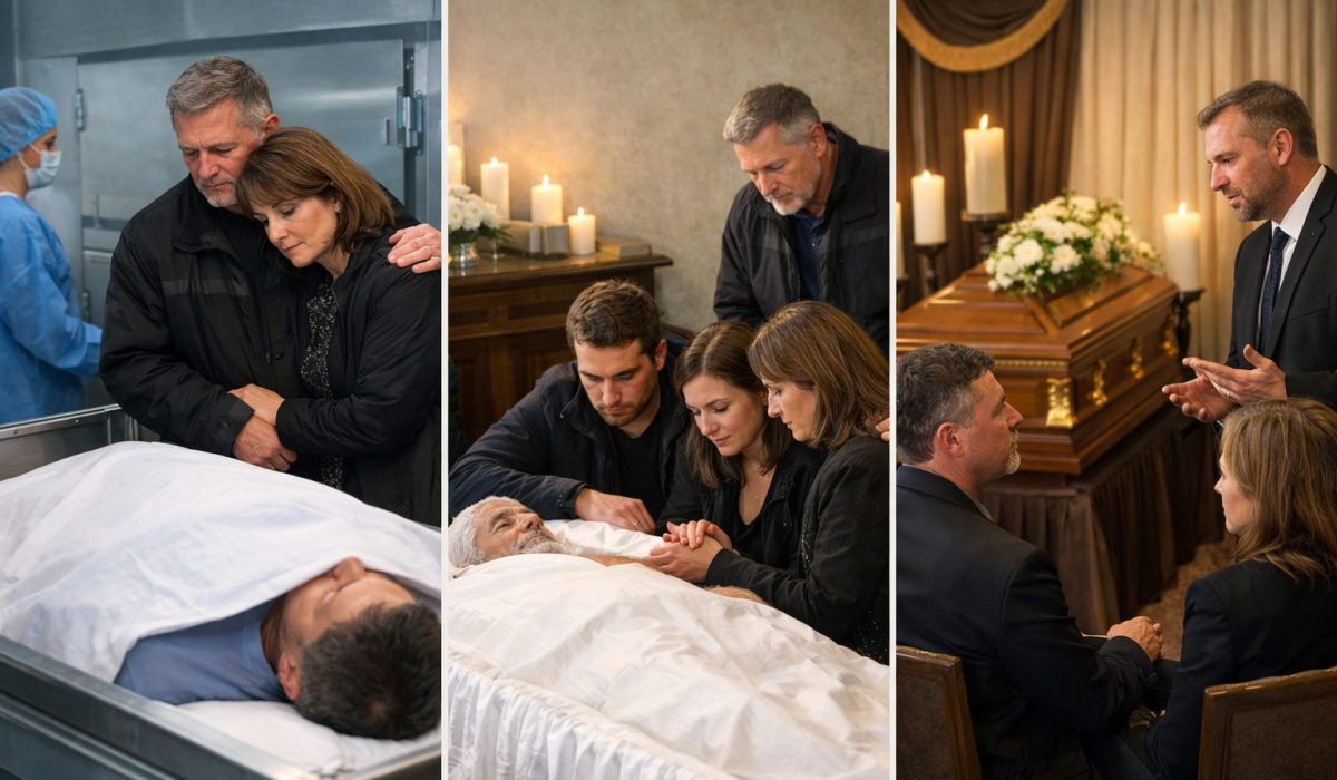 Famille en deuil comparant la morgue, la chambre mortuaire et la chambre funéraire avant l’organisation des obsèques